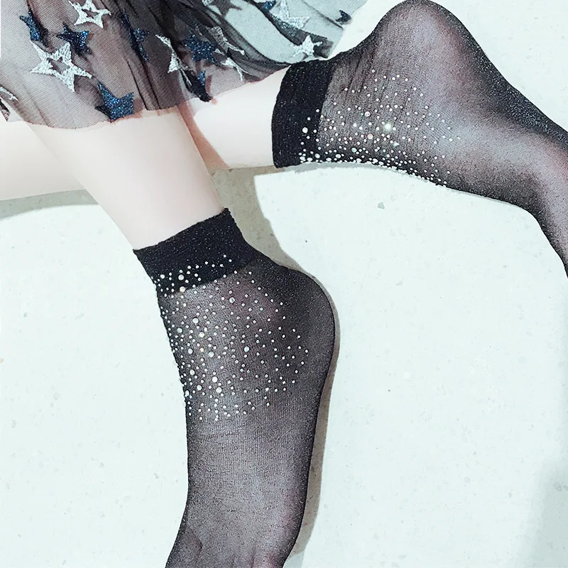 Высокие Модные прозрачные сетчатые носки KASURE с фотоэлементами для женщин и