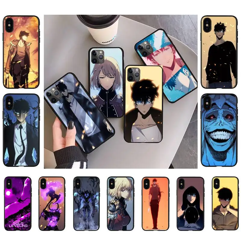 

YNDFCNB Solo Leveling Phone Case Fashion Knockproof Case for iphone 13 11 8 7 6S Plus X XS MAX 5S se 2020 11 12pro max xr Coque