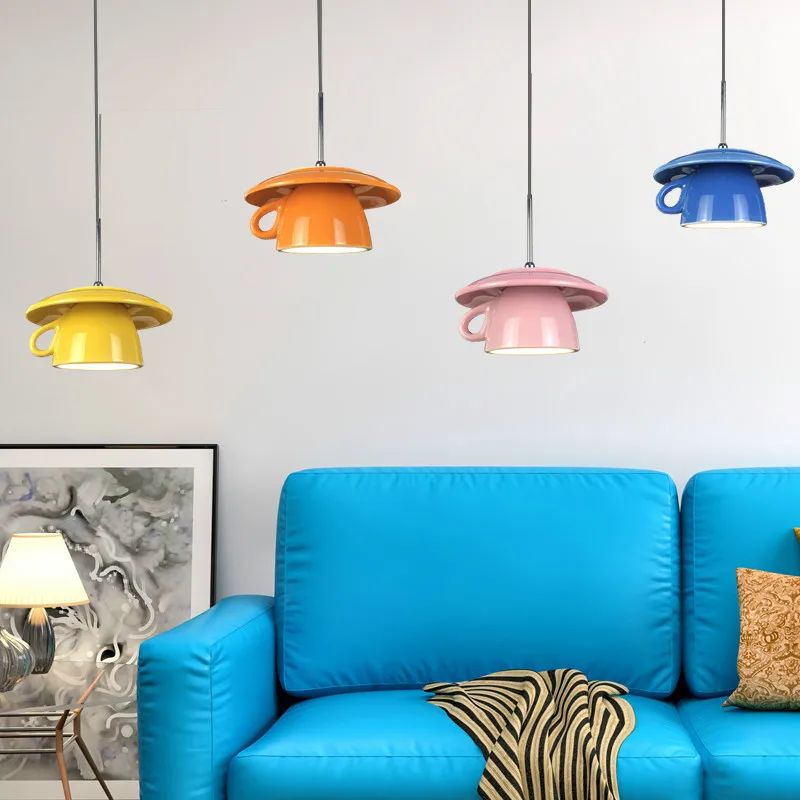 Керамические светодиодные подвесные светильники для чайной чашки подвесной