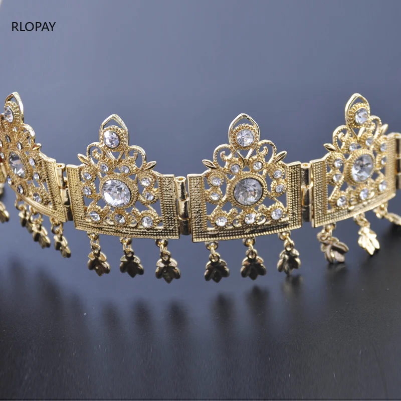 Хрустальная повязка на голову для девочек золотые аксессуары волос женщин