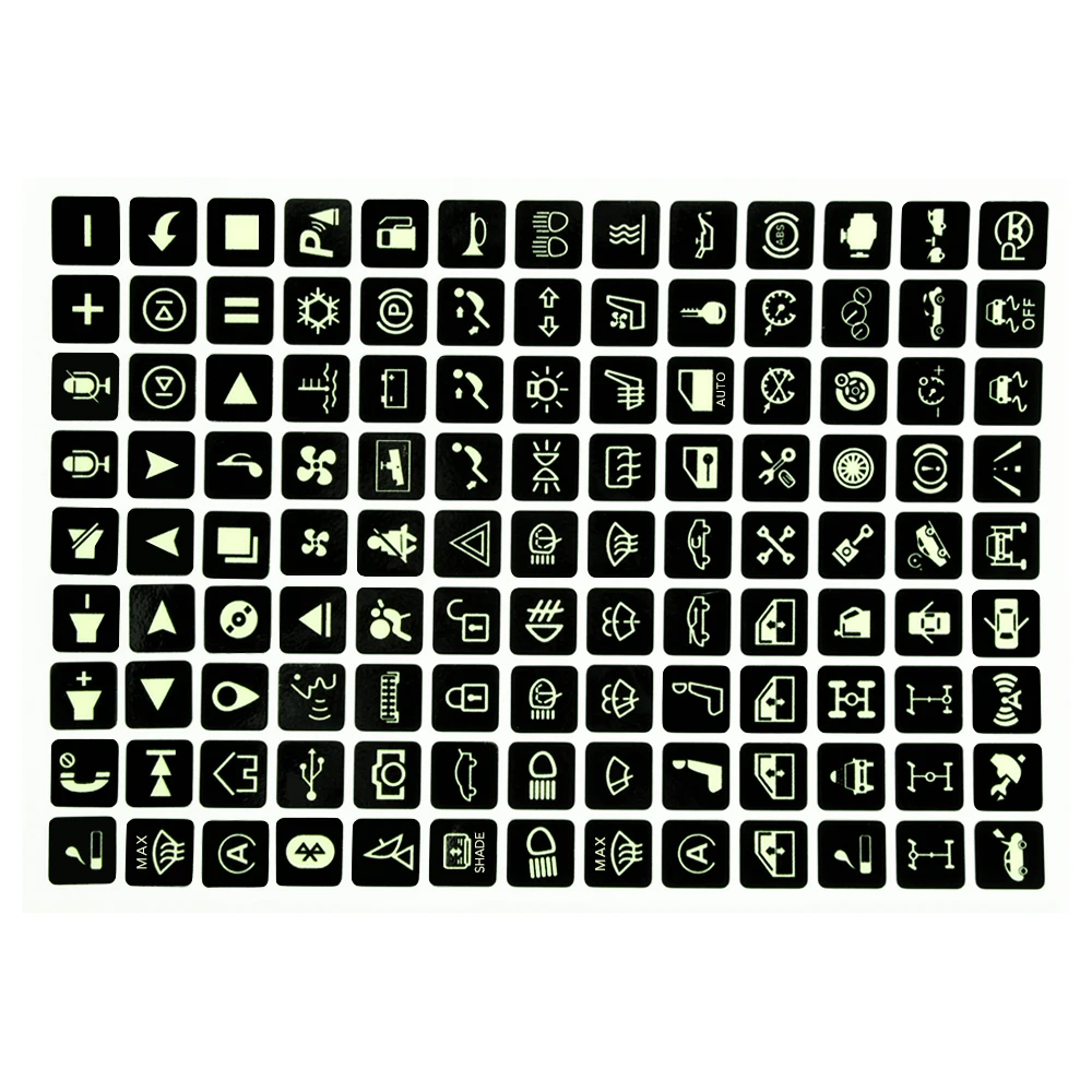 Автомобильная светящаяся наклейка многофункциональная декоративная на кнопку