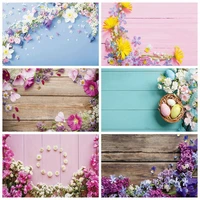 spring flower easter white wood board baby shower birthday backdrop wedding photography background for photo studio photophone