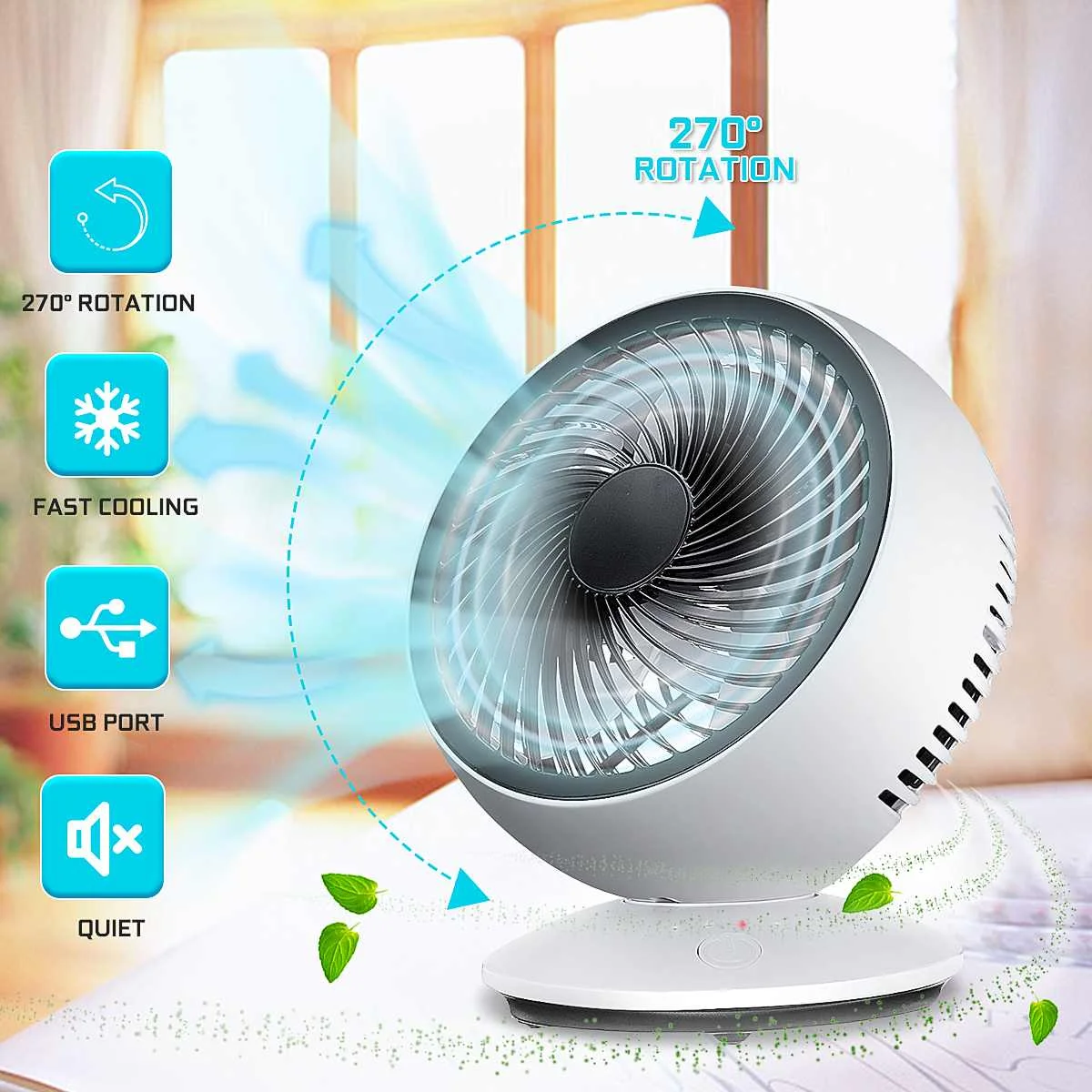 Портативные электрические вентиляторы AUGIENB мини настольные