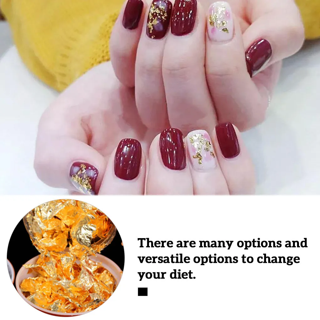 

Hot! 10g Gold Foil Baking Decoration Imitaition Gold Flake Silver Leaf Nail Art Decor Copper Gilding DIY Art Craft Foil Paper