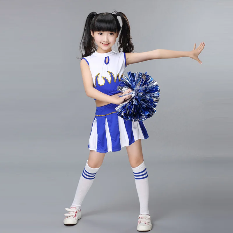 Детские комплекты одежды для мальчиков и девочек костюм Болельщицы школьная