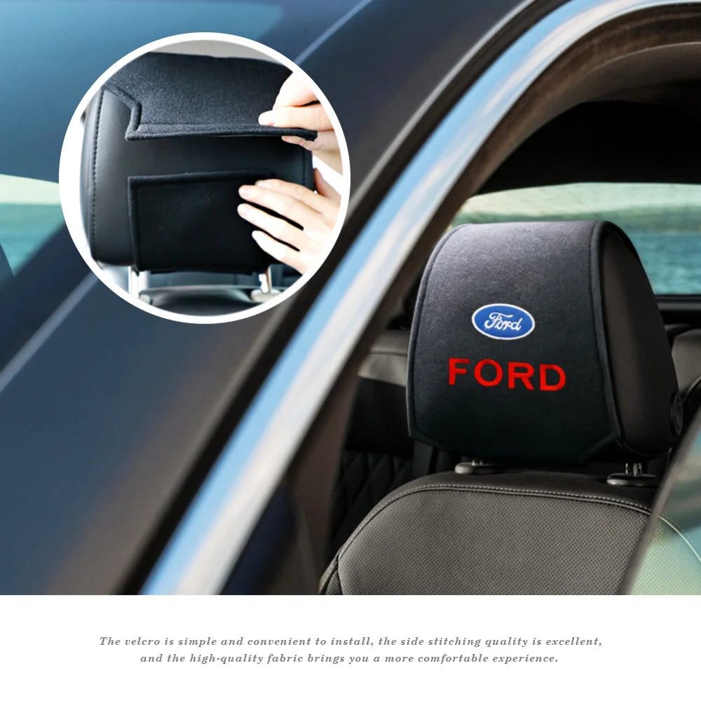 

Auto Headrest Pillow Neck Support Holder Seat Covers Car Styling For Ford Fiesta EcoSport ESCORT Ranger Mondeo Mustang FOCUS 2 3