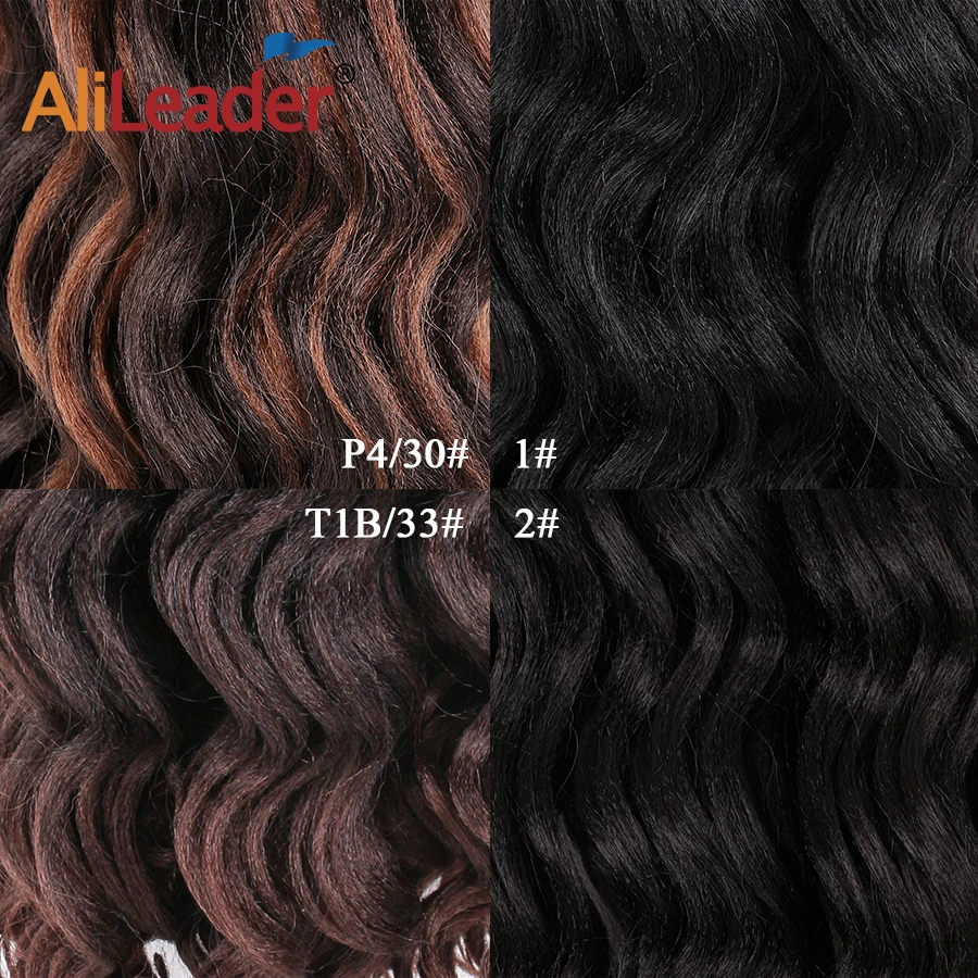 AliLeader 20 дюймов волна воды волосы кроше для наращивания женщин поддельные с низкой