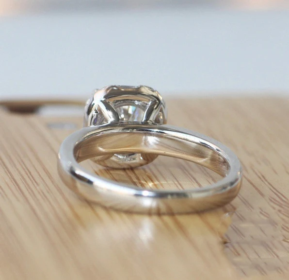 Женское Обручальное Кольцо AAAAA простое однотонное серебряное кольцо с