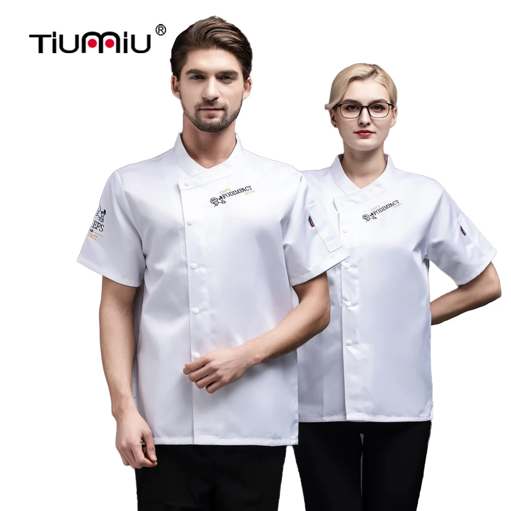Мастер Шеф повар рубашка с короткими рукавами дышащая официант шеф повор куртка