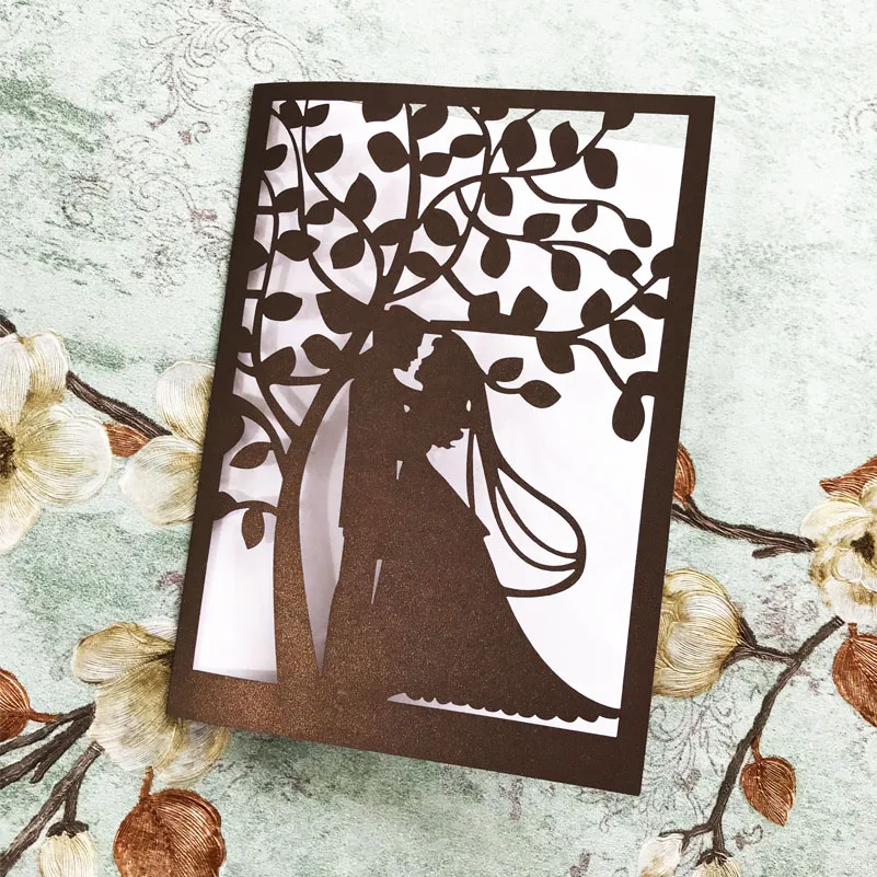 Пригласительная открытка тема на День святого Валентина украшение жемчужная