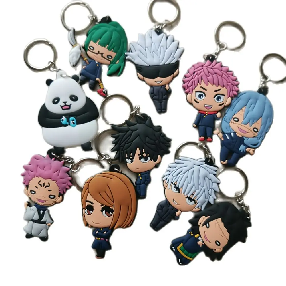 

M Jujutsu Kaisen Key Chain PVC Soft Toys Cartoon Gojo Satoru Yuji Itadori Kugisaki Nobara Doll Jujutsu Kaisen Garage Kit Keyring
