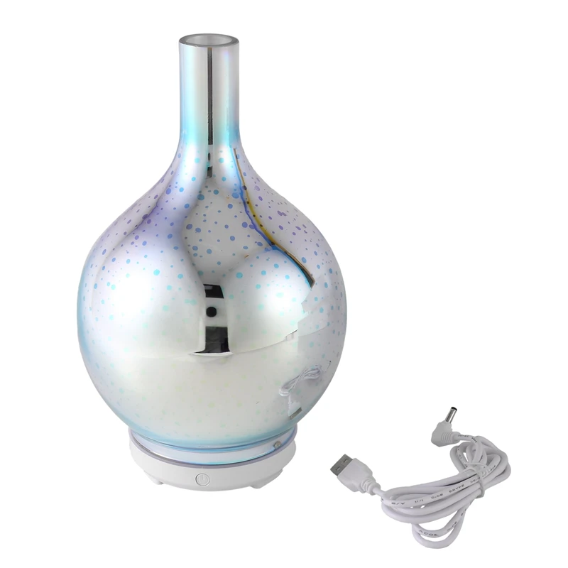 

3D Firework Glass Usb Air Humidifier with 7 Color Led Night Light Aroma Essential Oil Diffuser Cool Mist Maker for Home Office