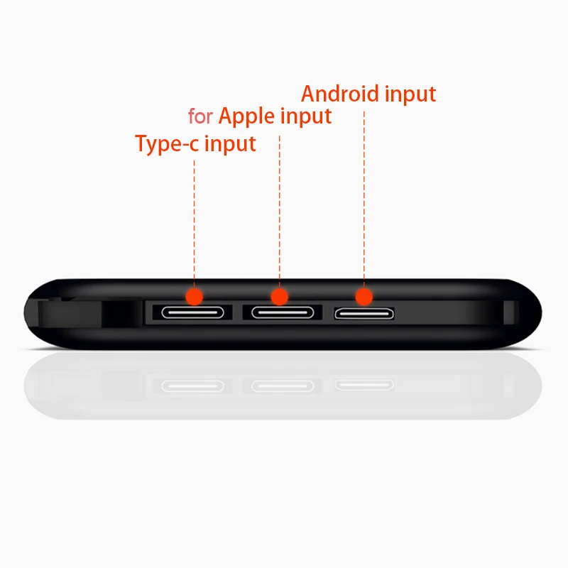 Беспроводное зарядное устройство Qi портативное 10000 мАч для Xiaomi iPhone 6 6s 7 8 x тонкий