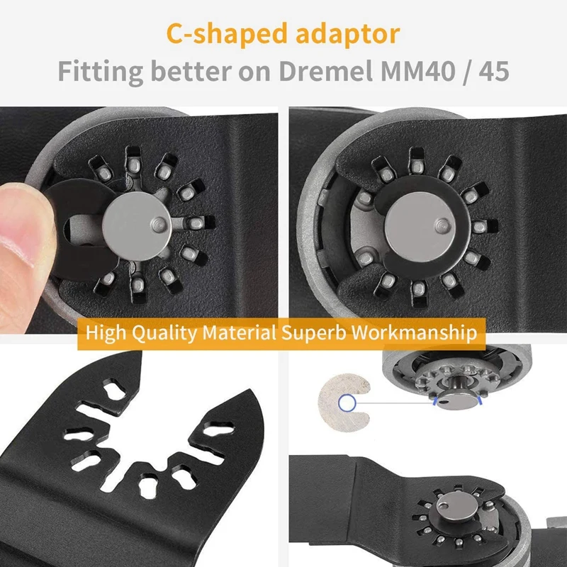 

28Pcs Oscillating Multitool Saw Blades Wood Melt Universal Blade Kit Quick Release