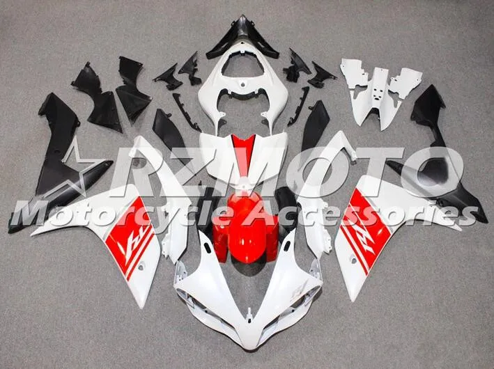 

Injection Mold New ABS Motorcycle Whole Fairings Kits Fit for Yamaha YZF-R1 R1 2007 2008 07 08 Bodywork set Red white FR