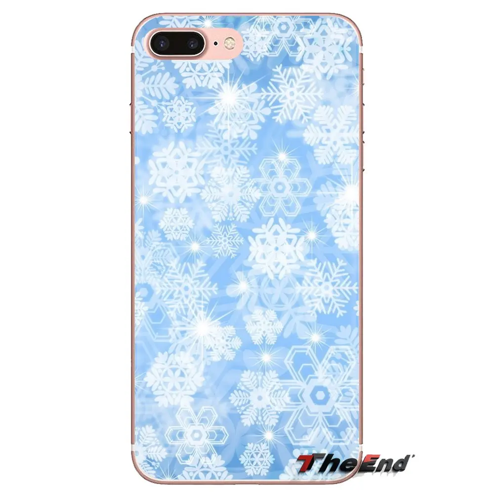 Soft Transparent Cases Covers For Samsung Galaxy S3 S4 S5 Mini S6 S7 Edge S8 S9 S10 Plus Note 3 4 5 8 9 Textures Snowflake |