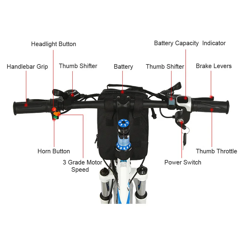 K660 26 дюймовый складной электрический велосипед 500 Вт 48 в 12 Ач/18 Ач MTB E Bike полная