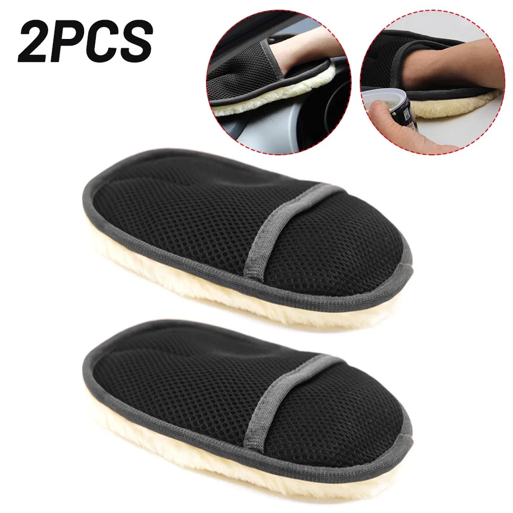 

2pcs Car Cleaning Glove Artificial Cashmere Car Washing Gloves Easy Fold