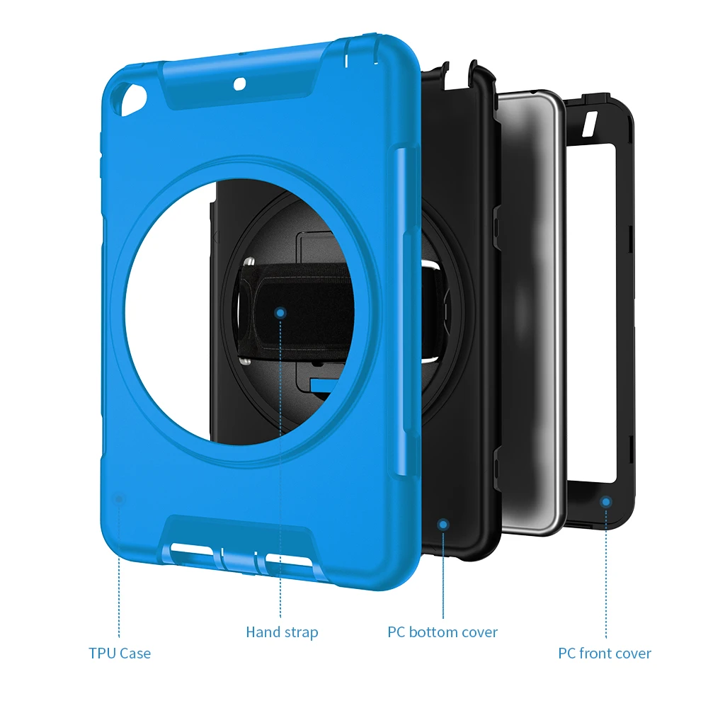 For iPad Mini 4 5 Case with Pen Holder Hand Shoulder Strap Mini5 2019 Tablet Shockproof Drop Protection Cover 7.9 inch FTL02 | Компьютеры