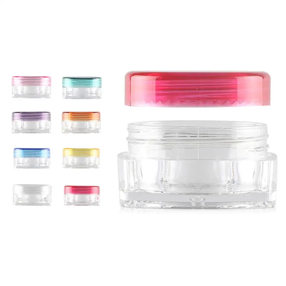 12 шт 3g пластиковые банки для горшка мини-бутылка образцов макияжа пустой