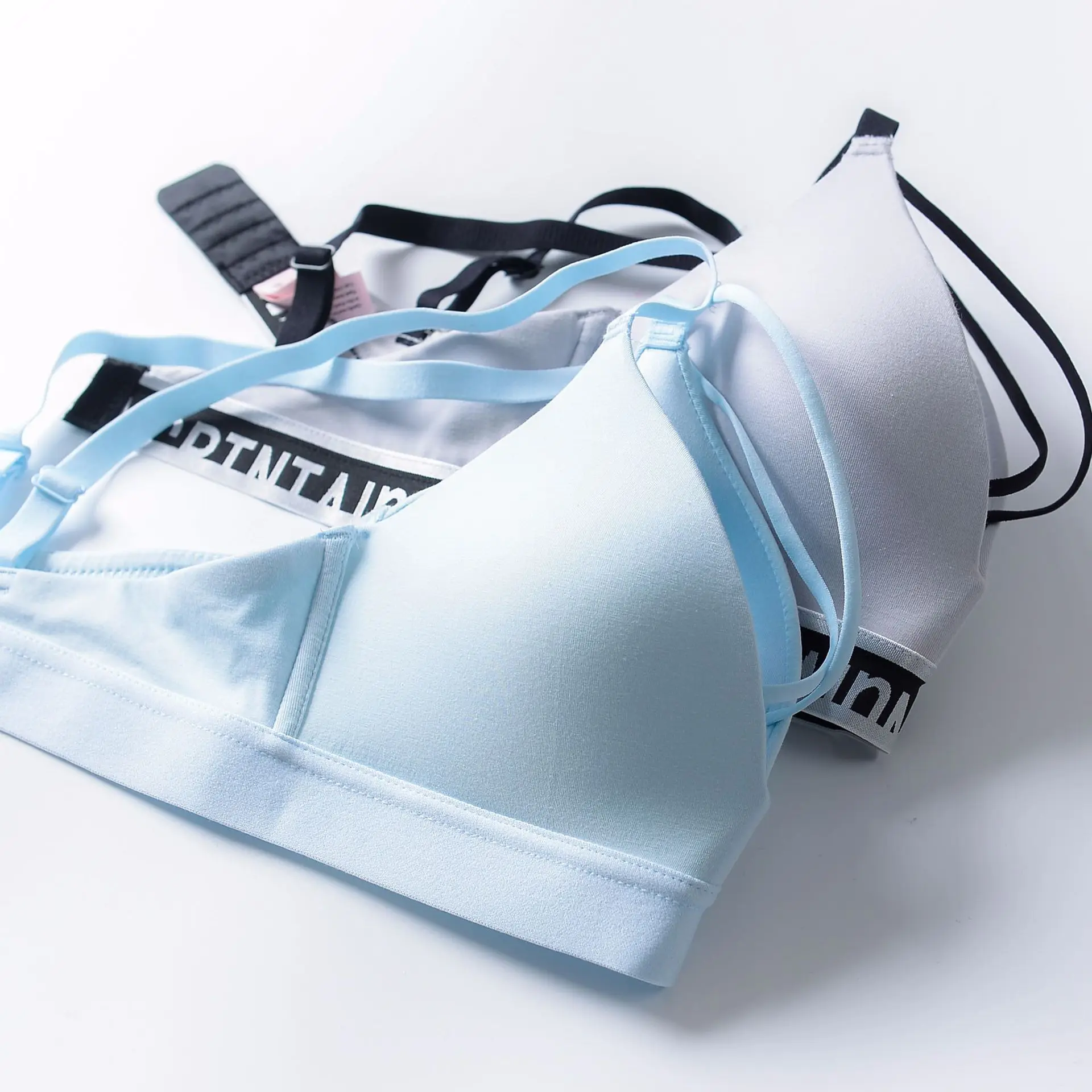 Летний топ наборы для девочек спортивный бюстгальтер пуш-ап и трусики дышащие