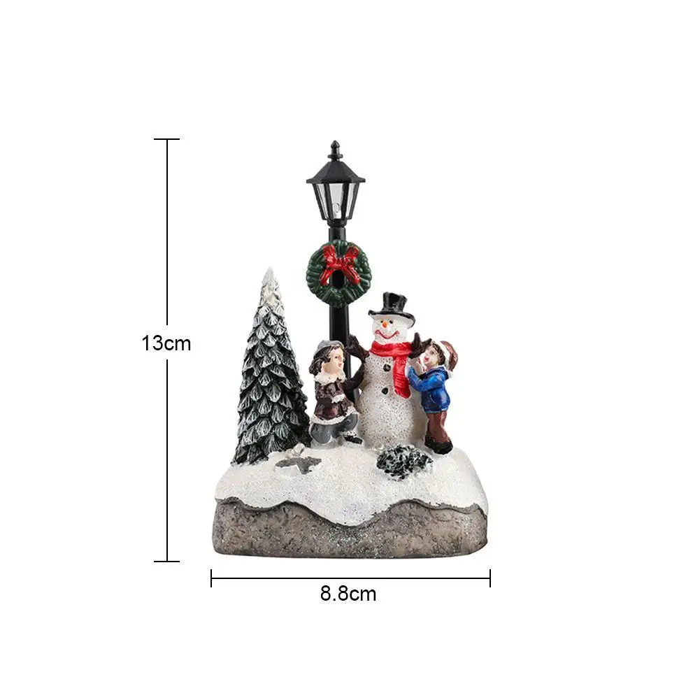

1Pcs Luminous Resin Christmas Snowing Cute Cartoon Decoration Tabletop Gift Ornaments Holiday Small Accessory 2021 Garden S W8I9