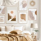 Абстрактный портрет женщины в стиле бохо, цветочный рисунок, восход, сцена, настенное искусство, холст, рисунки, постер, печатная картина, домашний декор для спальни