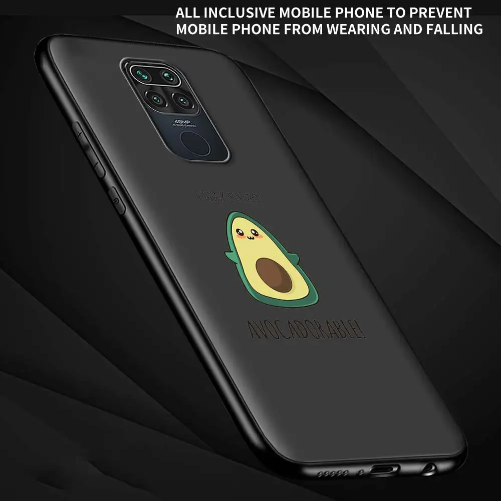 

Phone Case for Xiaomi Redmi Note 9S 8 8T 9 Pro 6 7 K30 Pro 6A 7A 8A 9A 9C Silicon Black Shell Cover Avocado Aesthetic