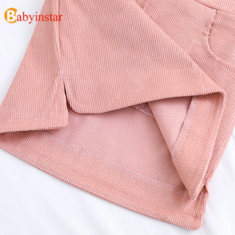 Вельветовые юбки пачки с высокой талией для девочек Детский костюм детская