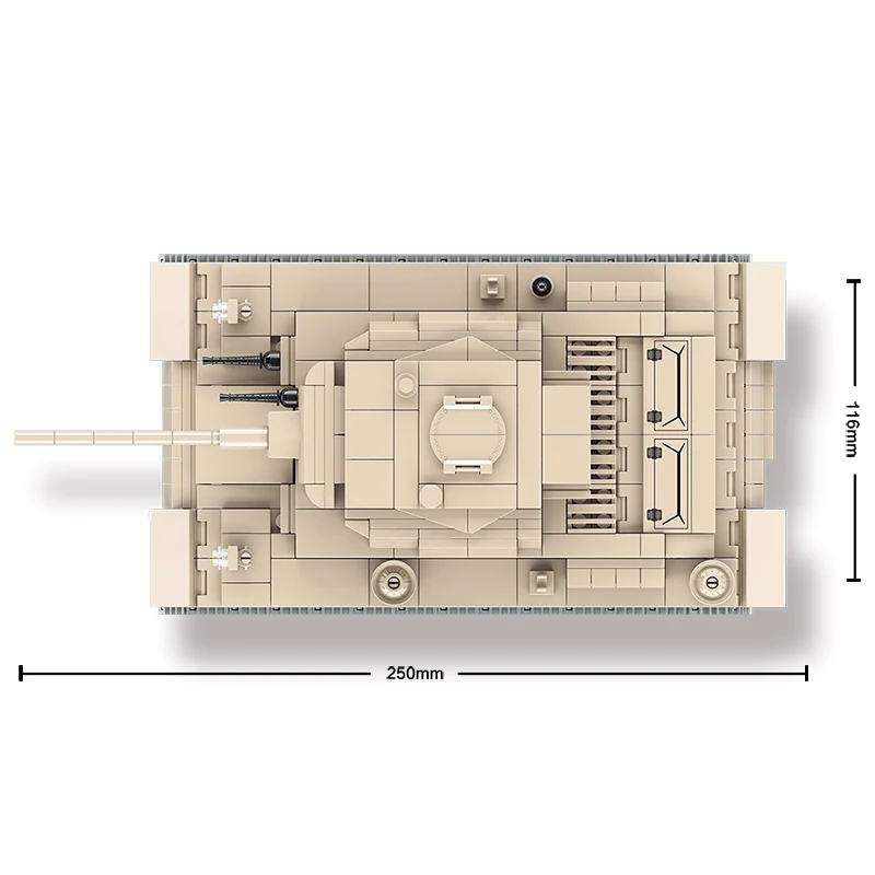 

Military Heavy German Tank Building Blocks Technic No.3 Tank Bricks WW2 Army Police Soldier DIY Toys Gifts For Children 100067