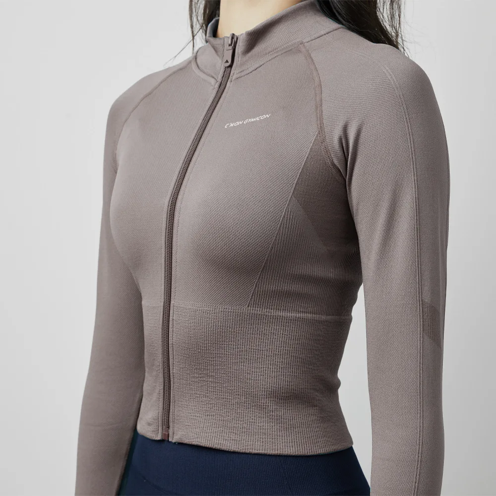 

Sport Jacket Women Long Sleeve With Thumb Hole Yoga Shirt Zipper Fitness Sports Top Workout Running Coat Gym Wear Clothes Slim