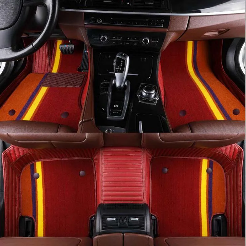 Double layer car floor mats for Bmw X5 E53 E70 2004-2013 2014- 2016 2017 2018 Custom auto foot Pads automobile carpet cover | Автомобили и
