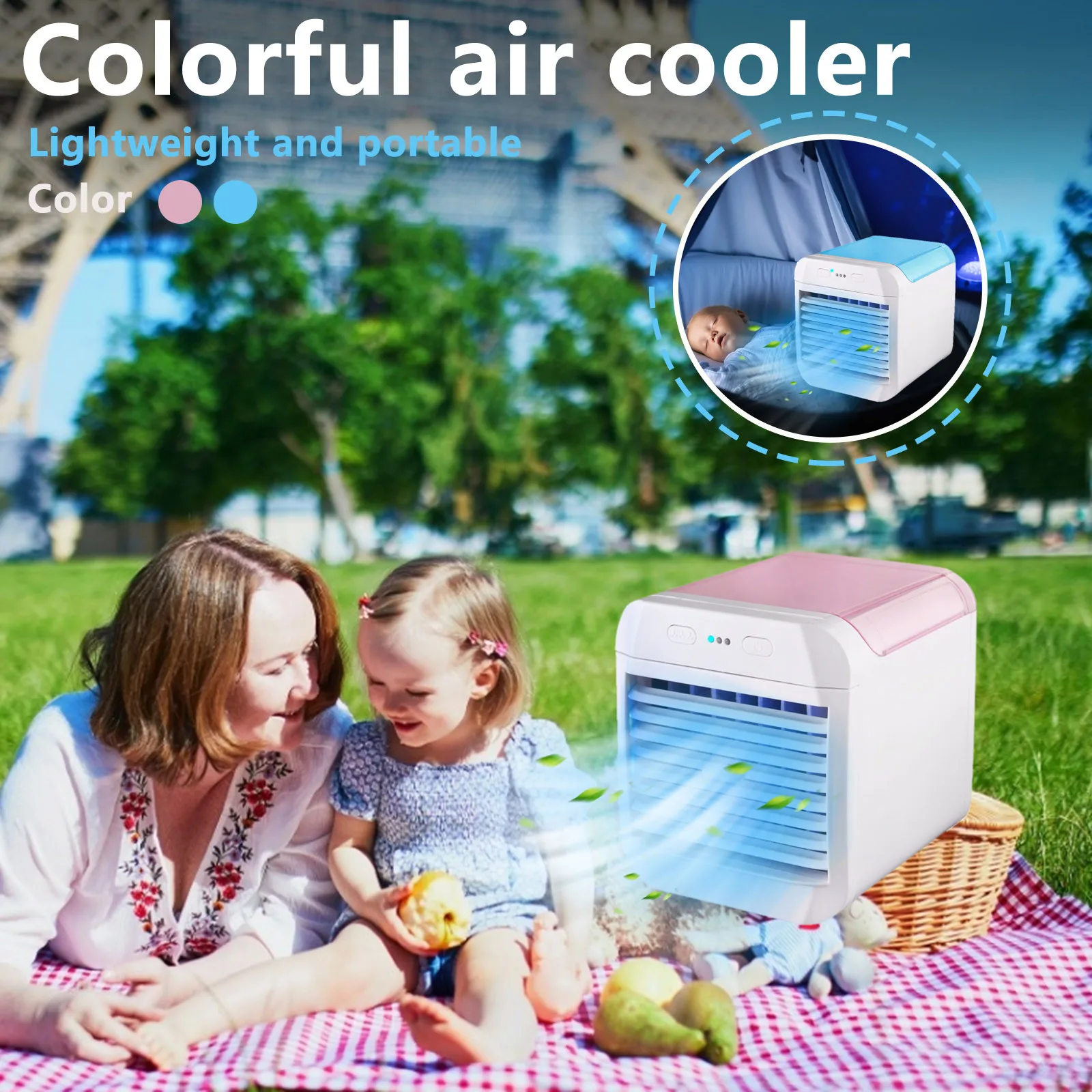 Portable Mini Air Cooler USB Ice Crystal Small Conditioner Cooling Fan for Office Room Bedroom Desktop Humidifier | Обустройство дома
