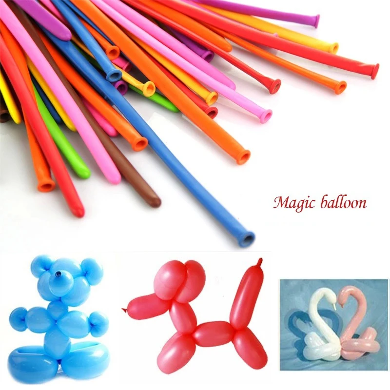 

200pcs Mixed Color Strip Ballon Birthday Party Christmas Magic Long Animal Tying Making Balloons Twist Latex Balloons Decoration