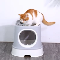 high house big cat litter box enclosure furniture fully enclosed cat potty training arenero gato cute pet products bd50cb