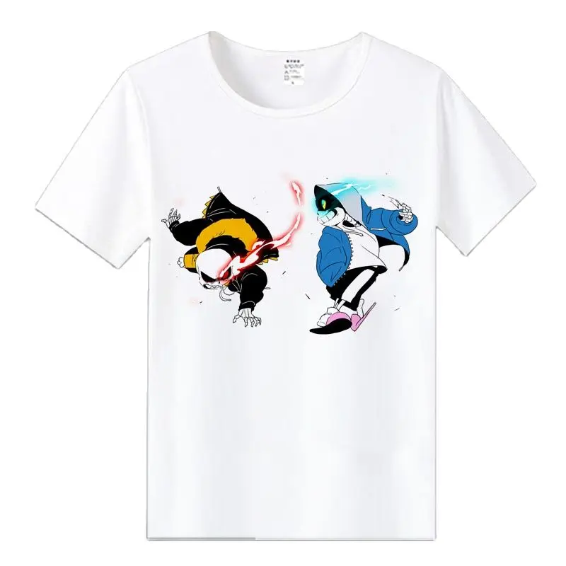 Аниме мультфильм Undertale фриск ториэль Санс Папирус Повседневная футболка 02 -