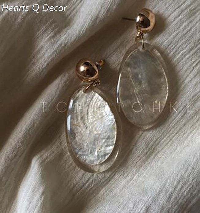 Геометрические эффектные полимерные Висячие серьги для вечерние T образные