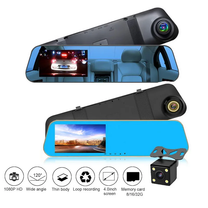 Автомобильный видеорегистратор TOSPRA 4 0 дюйма Full HD 1080P циклическая запись |