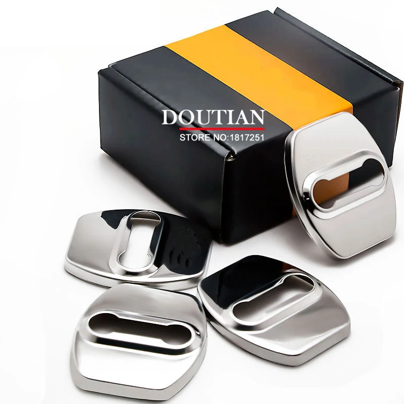 Новый 3D Нержавеющая сталь Пряжка дверного замка защита защитная накладка