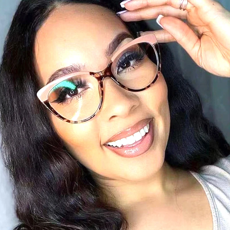 

Очки женские оптические в стиле «кошачий глаз», с защитой от сисветильник