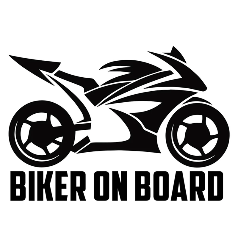 

Dawasaru Biker On Board Funny Car Sticker Personalized Decal Laptop Suitcase Truck Motorcycle Auto Accessories PVC,20cm*14cm