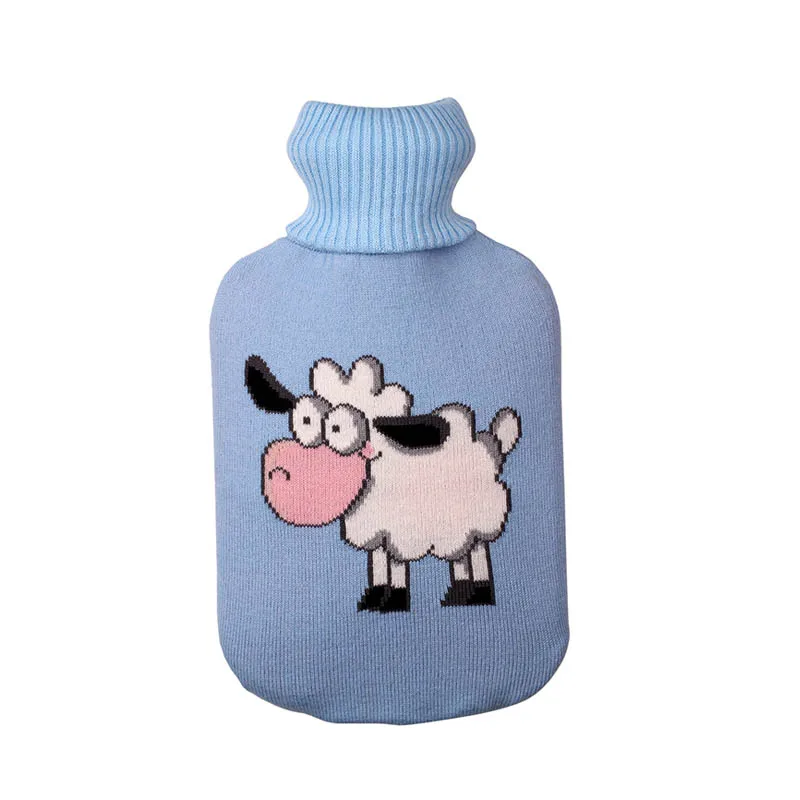 Вязаная крышка только для бутылки с горячей водой 2000 мл термопакет разогрева рук