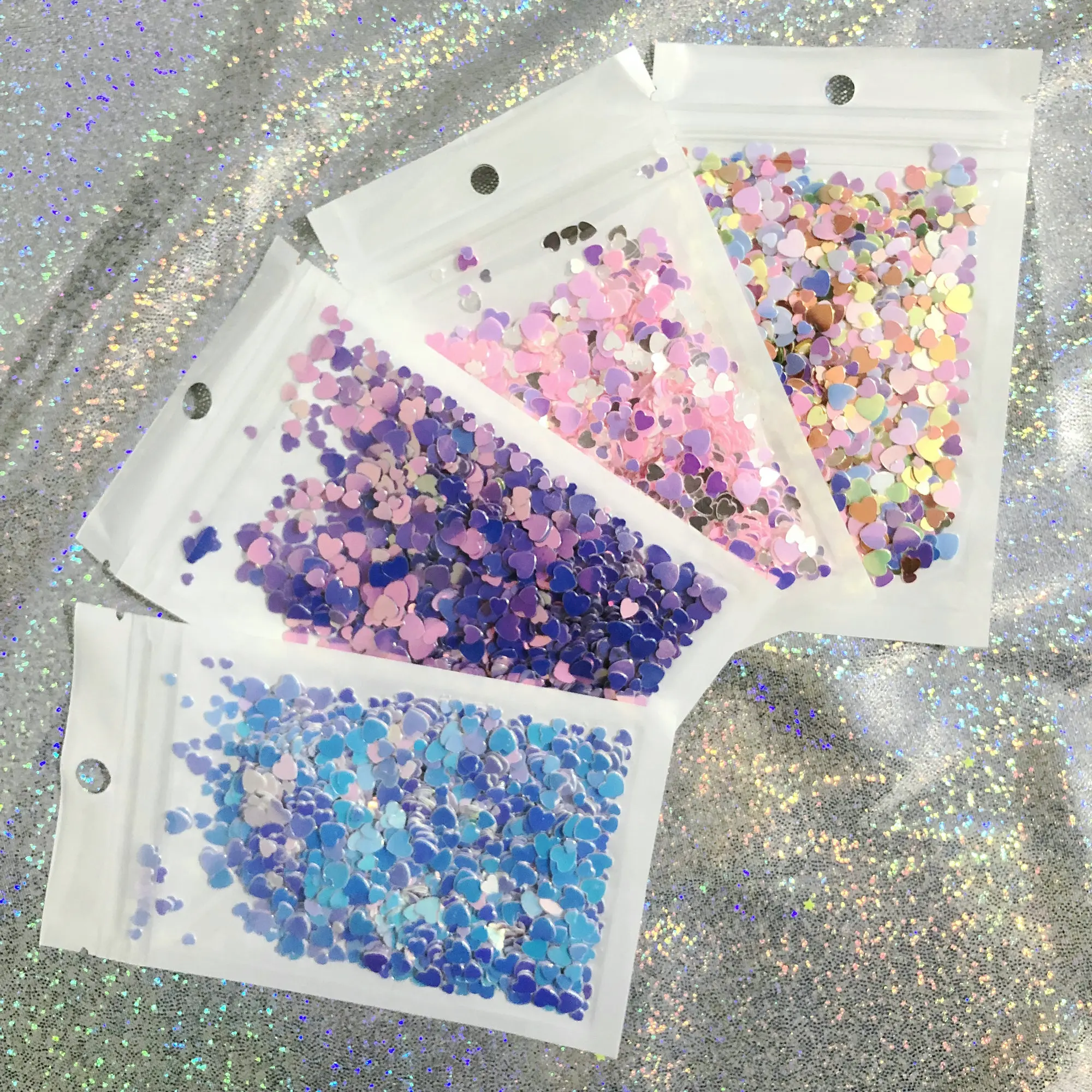 Блестящее сердце с блестками смешанный шейкер для поделок из смолы