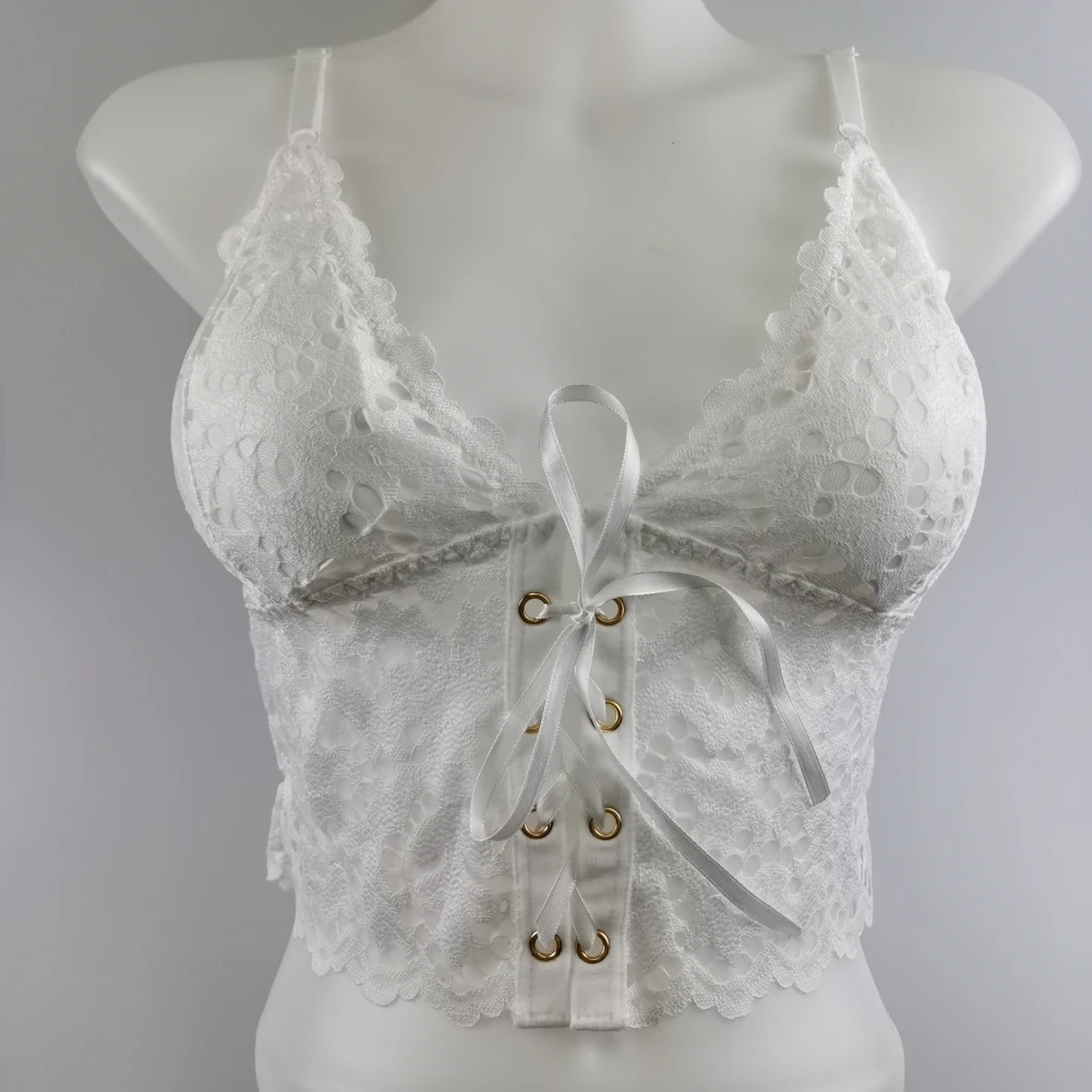 

Female Sexy Lace Lingerie Wireless Bra For Women Padded Push Up Bralette Brassiere Soft Backless Fashion Bras Underwear