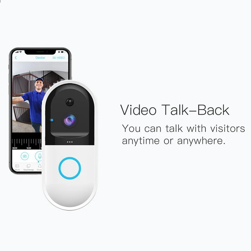 AMS-B50 беспроводной Wifi домофон видео дверной звонок камера набор Звонок ночное