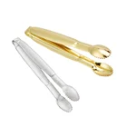 Щипцы для льда из нержавеющей стали, золотые щипцы для льда, зажим для чайной вечеринки, бара, кухонные аксессуары, мини металлические кухонные щипцы для сервировки еды