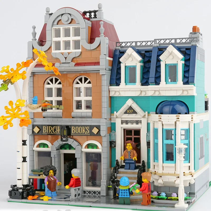 

2524Pcs City Street View Bookshop Model set Building Kits Blocks with Figures Compatible 10270 Bricks Toys Children Gift