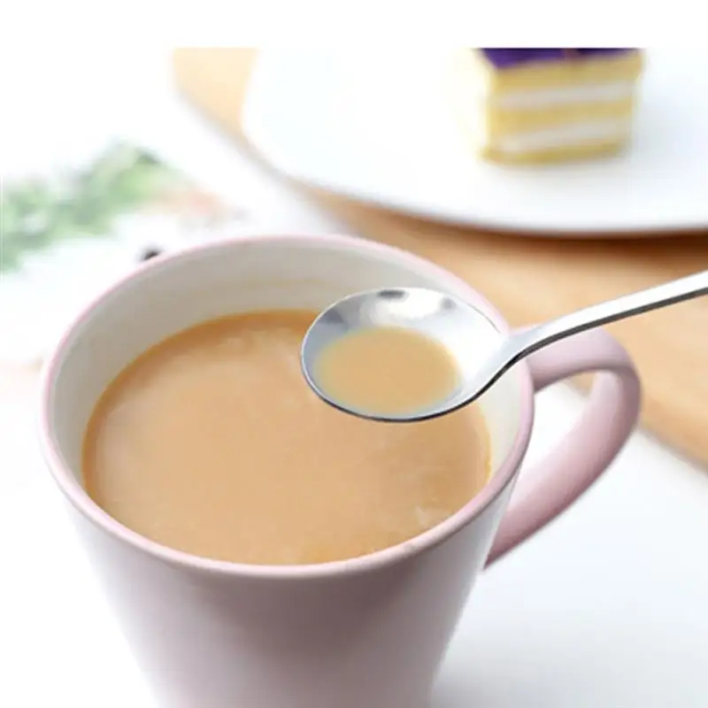 

1PCS Long Handled Stainless Steel Sharp/round Head Spoon Ice Cream Coffee Teaspoon Cocktail Stirring Spoon Kitchen Tool Dropship