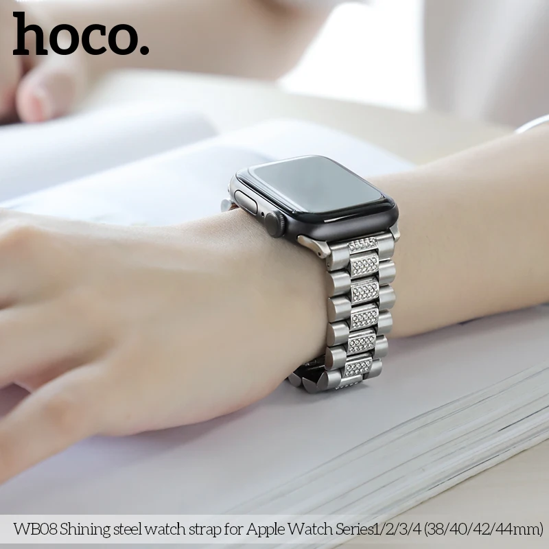 Браслет HOCO стальной ремешок для Apple Watch 4 band 44 мм 38 фотоадаптеры Pulseira Series 5 4|Ремешки