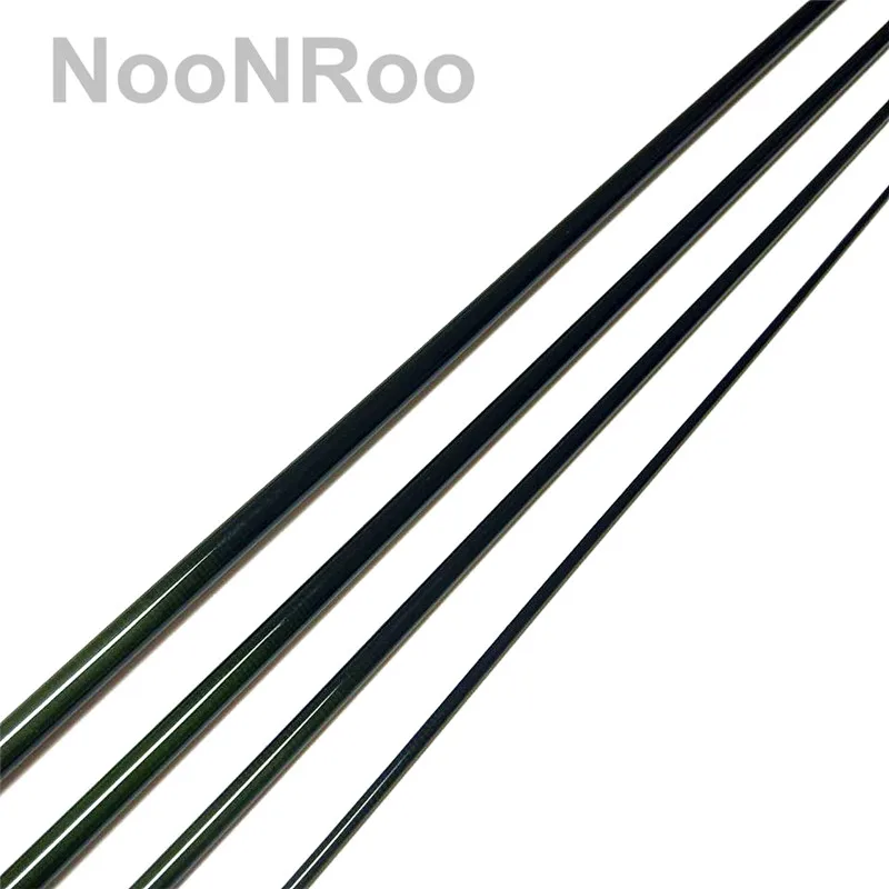 NooNRoo IM8 Nymph Fly Rod Blank среднее действие прозрачный черный цвет 100% углерод частный